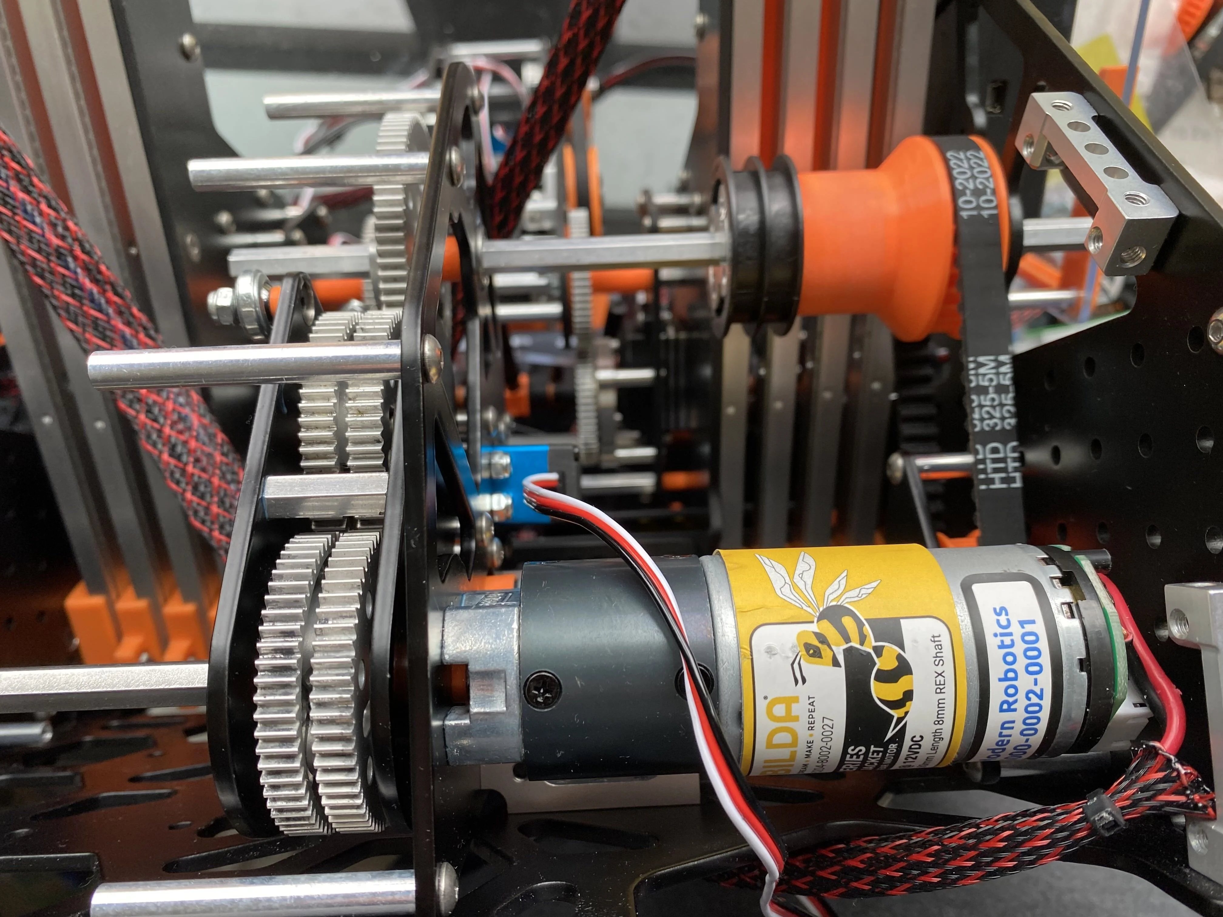 Shifter mechanism close-up view